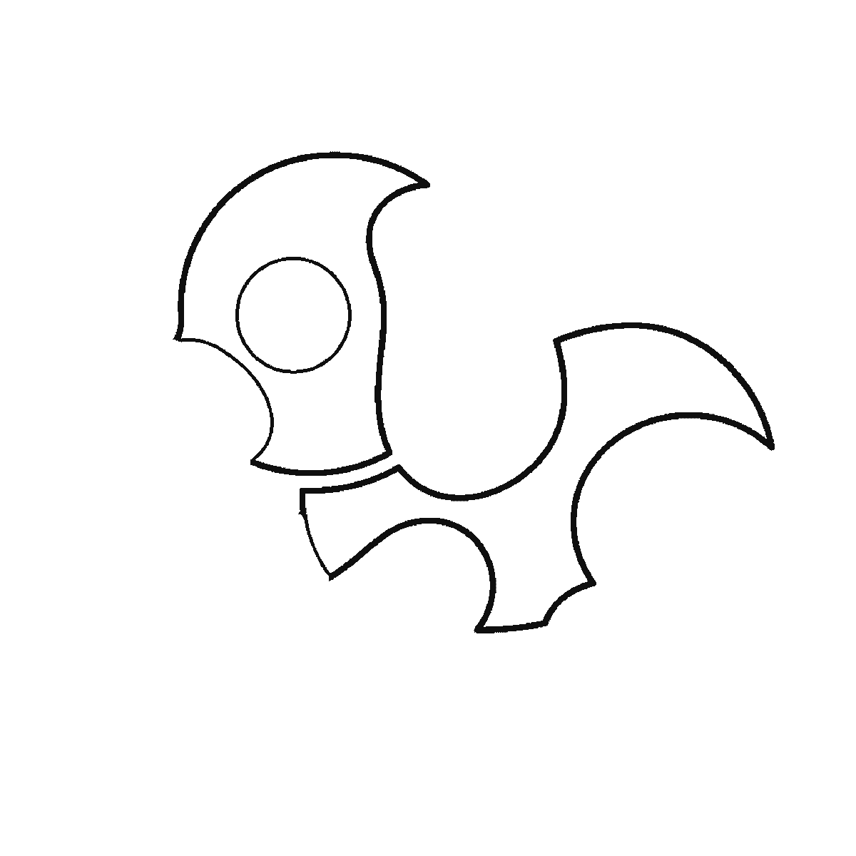 Step 2 of 6: Step-by-step drawing sheet: a round puppy lying down side-on with a ball, built up over six frames from the back and haunch to the head, the floppy ear and the stretched front paw, with the nose, eye and tail last, black outlines on white