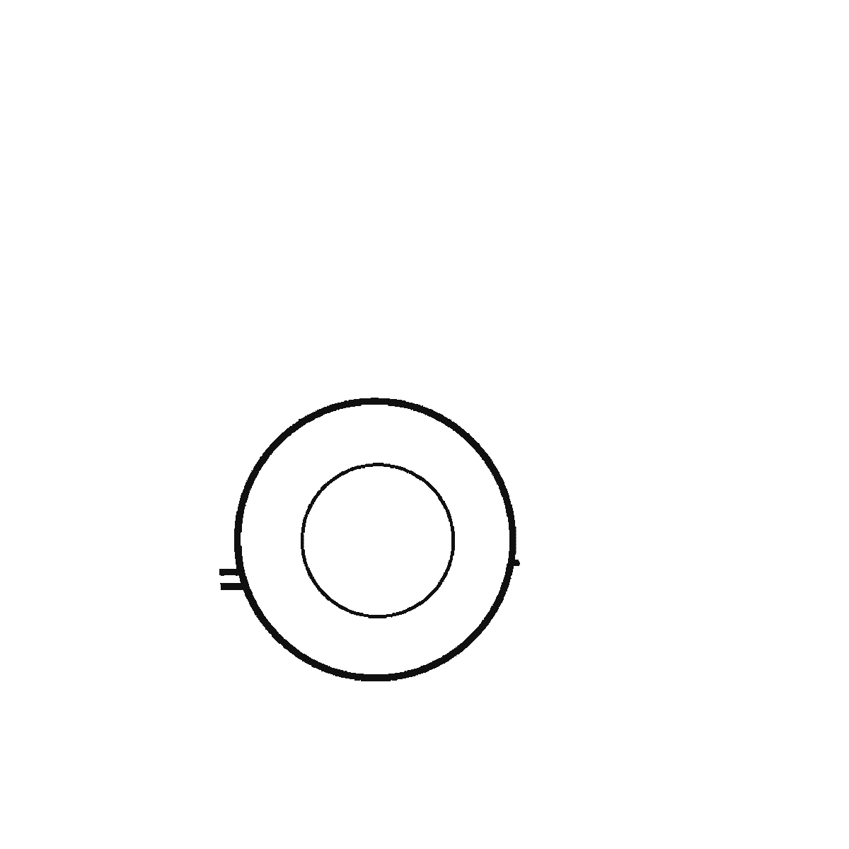 Step 1 of 6: Step-by-step drawing sheet: a tractor towing a small tipping trailer, seen from the side, built up over six frames from the large rear wheel to the cab and bonnet, the trailer, the front wheel, and the exhaust pipe last, black outlines on white
