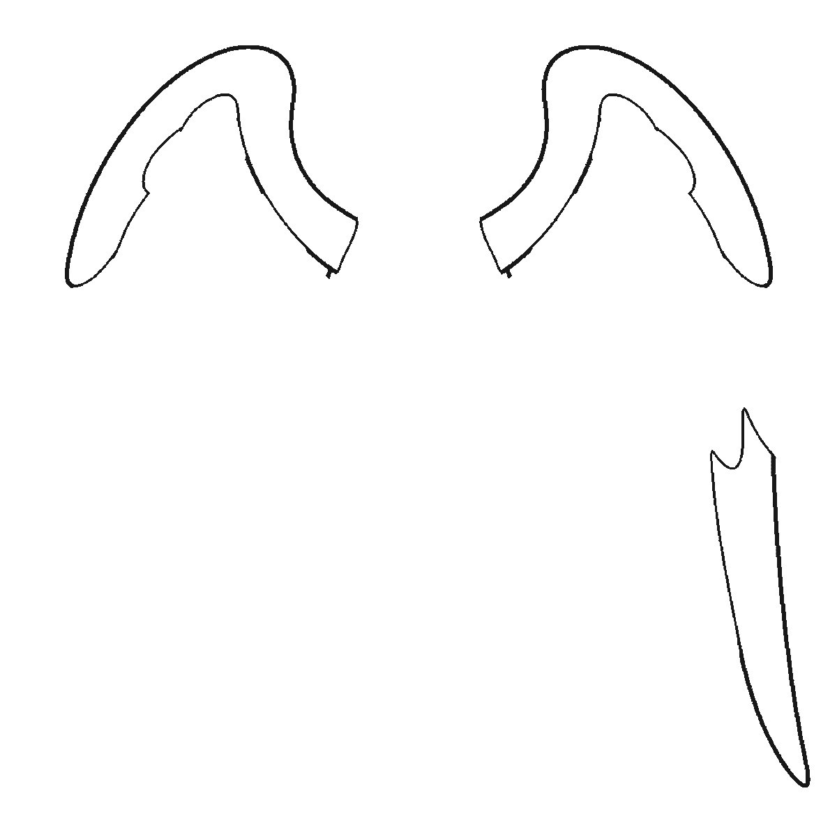 Step 1 of 6: Step-by-step drawing sheet: a pair of feathered wings spread wide, built up over six frames from the leading edge to the shoulder panel, then the long flight feathers and the medium rows working inwards, with the small round coverts last, the same feather on both wings each frame, black outlines on white